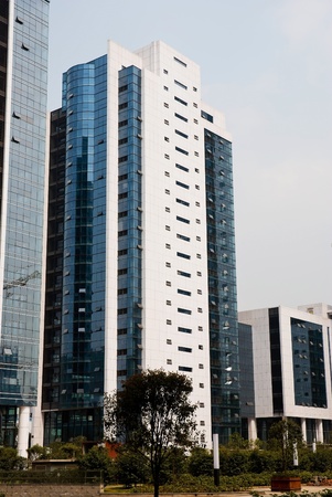 Building exterior glassの写真素材