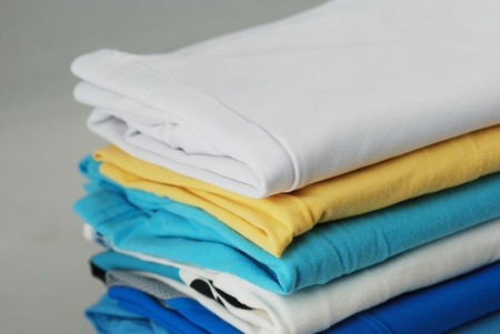 Stack of clothesの写真素材