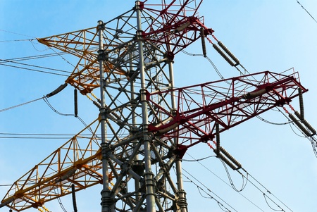 High-voltage towerの写真素材
