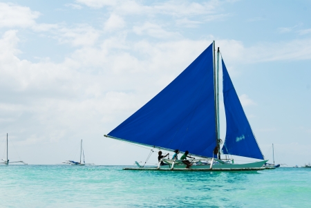 Sailing in the sea の写真素材