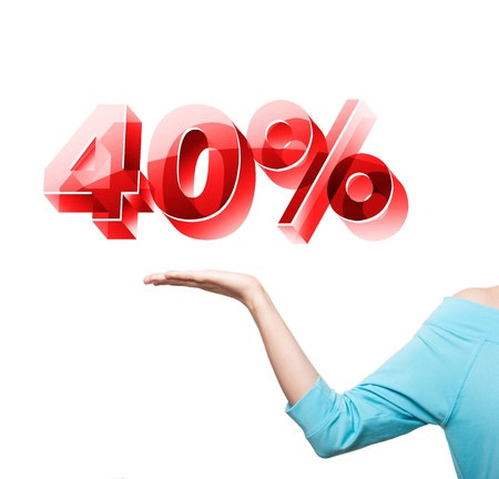 Hand holding the discount information