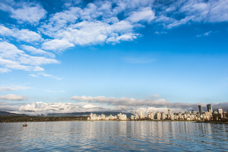 Mountains and ocean beautifil Vancouver cityの写真素材