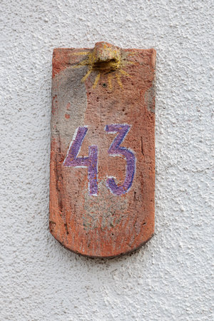 House number as a separate element forty-threeの写真素材