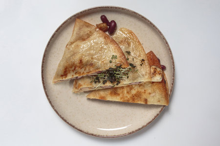 Quesadilla with Chicken and Mushroomsの写真素材