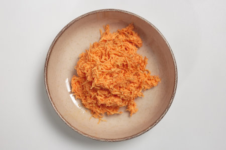 Shredded Carrot Salad with Mayonnaiseの写真素材