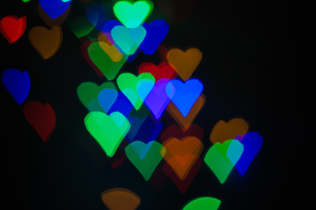 Love Heart Bokehの写真素材