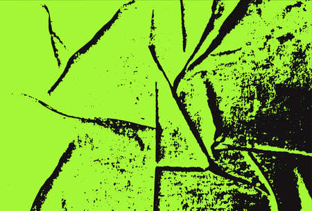 Glued paper wrinkled effect, vector realistic background. Badly wet glued paper with crumpled, grunge and greased wrinkles texture for web banner, flyer, poster, leaflet contemporary design.のイラスト素材