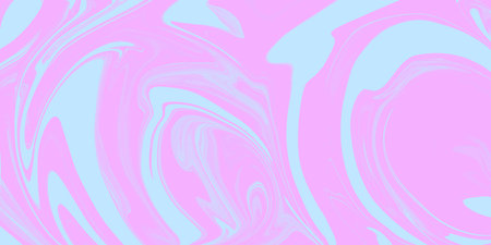 Trendy background with liquid texture in pink colors with blue accent. Liquid wave flow of paint or smoke for banner, flyer, cover or placard in trendy acid rave style. Optical illusionのイラスト素材