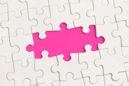 The frame of the puzzle for text.の写真素材