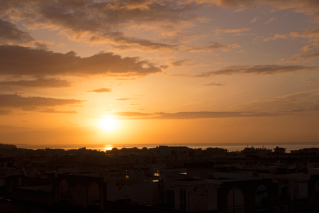 Sky, clouds, either. Estepona city, Andalusia, Spain.の写真素材