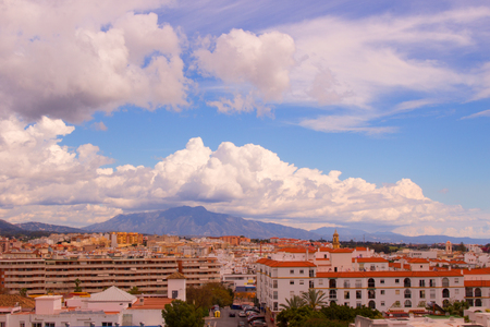 Sky, clouds, either. Estepona city, Andalusia, Spain.のeditorial素材