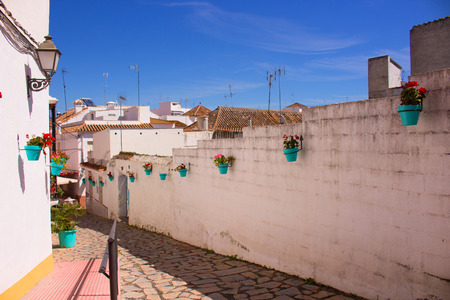 Spanish street. Costa del Sol, Andalusia, Spain.の写真素材