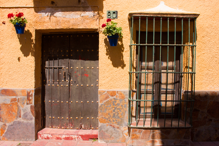 Spanish house. Beautiful architecture. Mediterranean style. Decoration. Costa del Sol, Andalusia, Spain.の写真素材
