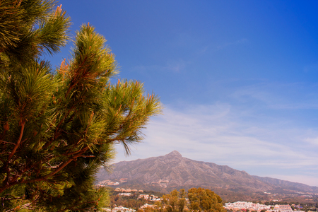 Mountain. Beautiful view. Costa del Sol, Andalusia, Spain.の写真素材