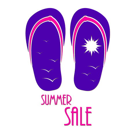 Comes out. Summer sale promotion banner. Colorful vector illustration.のイラスト素材