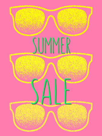 Comes out. Summer sale promotion banner. Colorful vector illustration.のイラスト素材