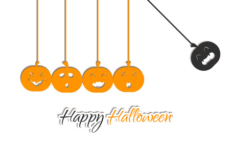 Happy Halloween. Halloween Design with Happy Halloween Lettering illustration.のイラスト素材