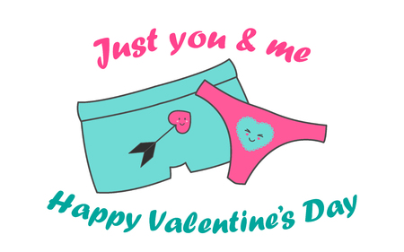 Valentine's Day greeting card. Web banner. Vector illustration.のイラスト素材