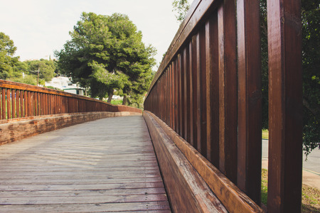 Bridge. Wooden bridge. Estepona, Costa del Sol, Andalusia, Spain.