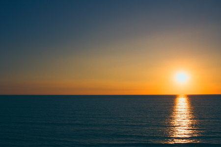 Sunset beach in the evening.の写真素材