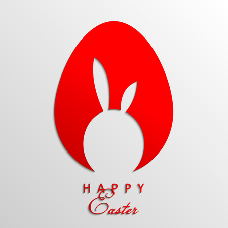 Happy Easter greeting card template design. Vector illustration.のイラスト素材