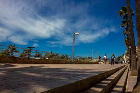 Promenade A sunny day in the street of Marbella. Malaga province, Andalusia, Spain. Picture taken ? ? "3 May 2018.のeditorial素材