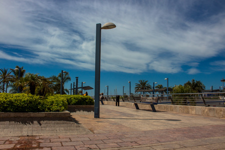 Promenade A sunny day in the street of Marbella. Malaga province, Andalusia, Spain. Picture taken ? ? "3 May 2018.のeditorial素材