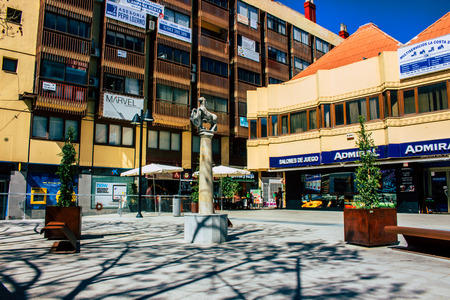 Street. A sunny day in the street of Fuengirola. Malaga province, Andalusia, Spain. Picture taken ? ? "15 May 2018.のeditorial素材
