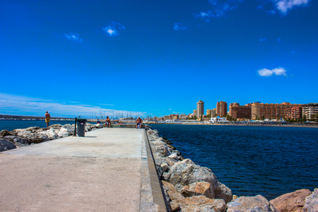 Fuengirola landscape. A sunny day in Fuengirola. Malaga province, Andalusia, Spain. Picture taken ? ? "5 june 2018.のeditorial素材