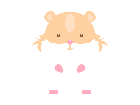 Hamster on a white background. Flat vector illustration.のイラスト素材