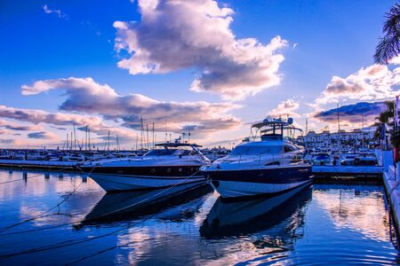 Port of Puerto Banus. Puerto Banus, Marbella, Costa del Sol, Andalusia, Spain. Picture taken? 20 January 2019.のeditorial素材