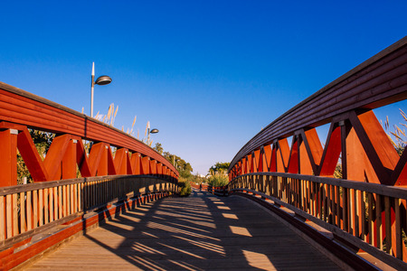 Promenade? Senda Litoral ?. Beach and promenade of Marbella.の写真素材