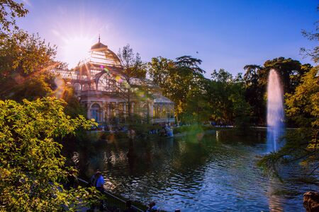 The? Good Retirement? Park in Madrid. Retiro Park is one of the largest parks in the city of Madrid,...
