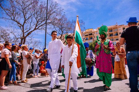 25th INTERNATIONAL VILLAGES FAIR in Fuengirola. The multicultural parade, in which all the...