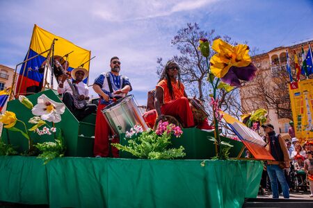 25th INTERNATIONAL VILLAGES FAIR in Fuengirola. The multicultural parade, in which all the...