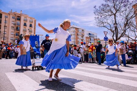 25th INTERNATIONAL VILLAGES FAIR in Fuengirola. The multicultural parade, in which all the delegations at each edition of? FIP? take part Andalusia, Spain. Picture taken? 1 May 2019.のeditorial素材