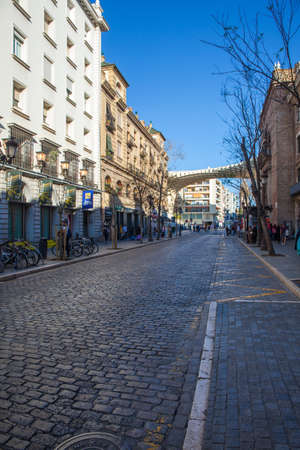 Seville, Spain. In the streets of Seville, Andalusia, Spain. Picture taken 23 March 2020.のeditorial素材