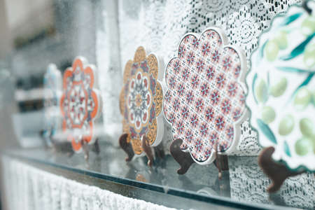 Souvenir shop. Gifts displayed outside a souvenir shop in the village center Mijas. Andalusia,...