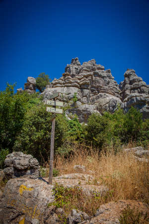 View of the El Torcal de Antequera Natural Park.