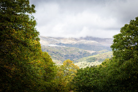 Autumn in Ordesa and Monte Perdido National Park, Spainの写真素材
