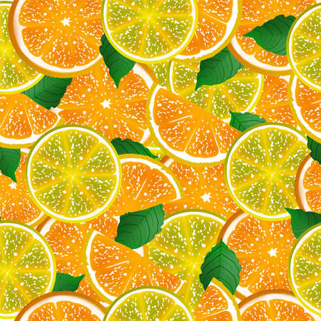 Pattern bright juicy background mint orange limeのイラスト素材