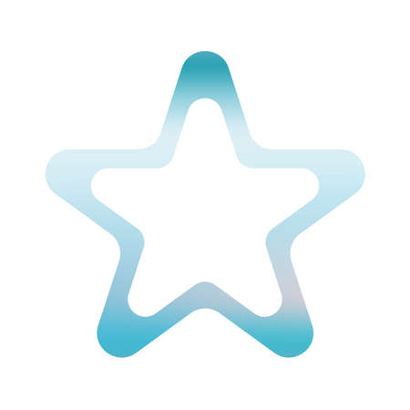Frame in the shape gradient star in blue. Beautiful element for postcards, discounts, your text or any winter design. Vector illustration.のイラスト素材