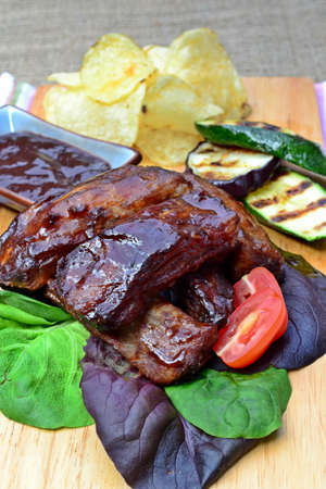 beef bbq ribsの写真素材