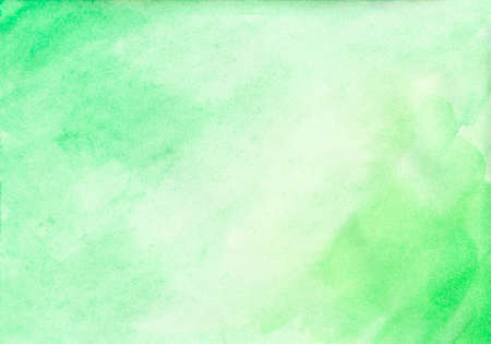 Green abstract watercolor texture background. Watercolor gradientの写真素材