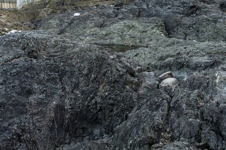 prehistoric paleo volcano. Lava mountain after the eruptionの写真素材