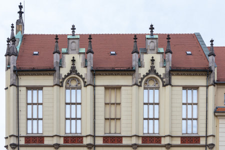 Facade of the old town hall.の写真素材