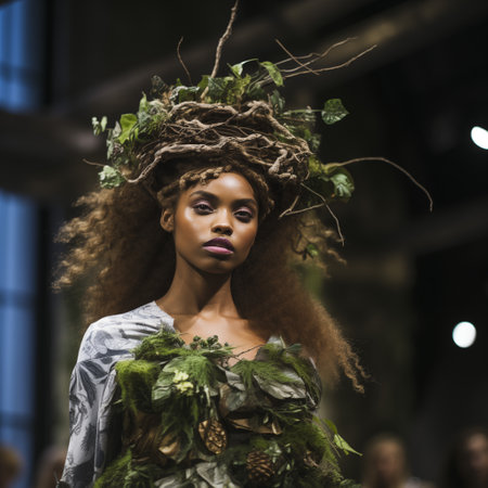 A model walks the runway at the Roberto Cavalli show during Milan Fashion Week Fall/Winter 2019/20 in Milan, Italy.の素材