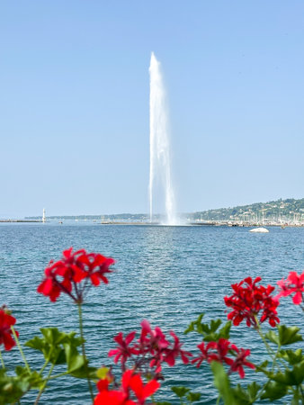 Fountain in Monacoの写真素材