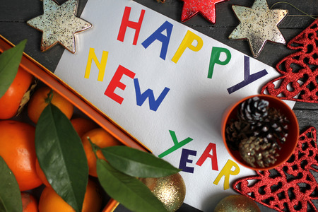Happy new year: the holidayの写真素材