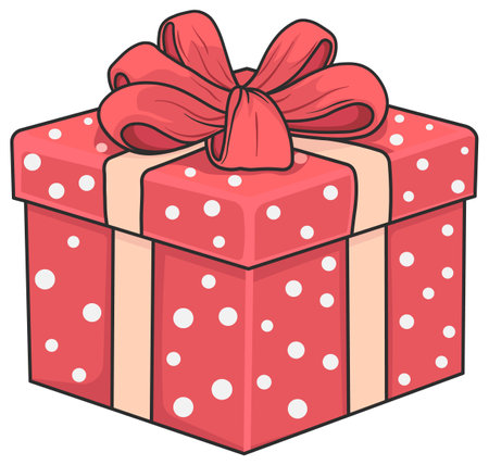 gift box with ribbon without backgroundのイラスト素材